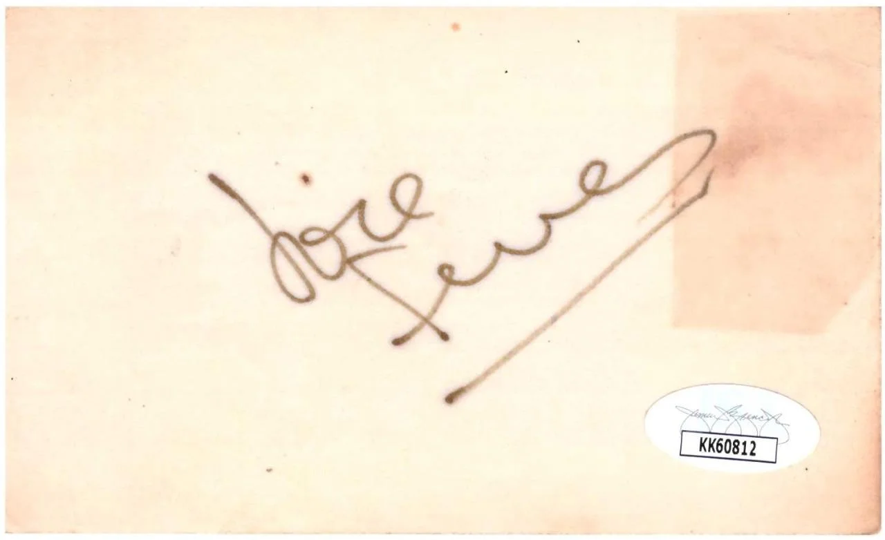 JOSE FERRER — JOSE FERRER (d. 1992) Signed 3x5 Index Card Actor The Shrike JSA KK60812
