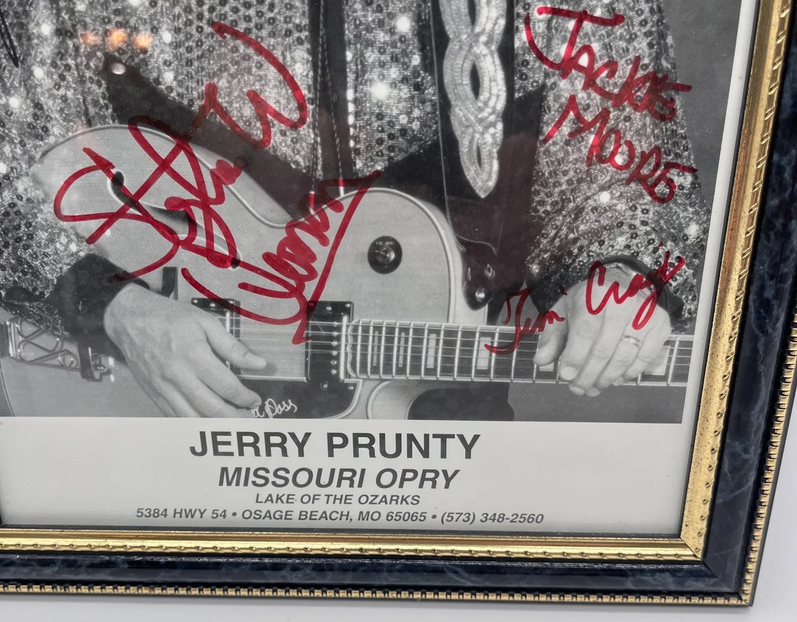 Jerry Prunty Missouri Opry Framed Photograph Signed by 6 including Jerry Prunty, image 5