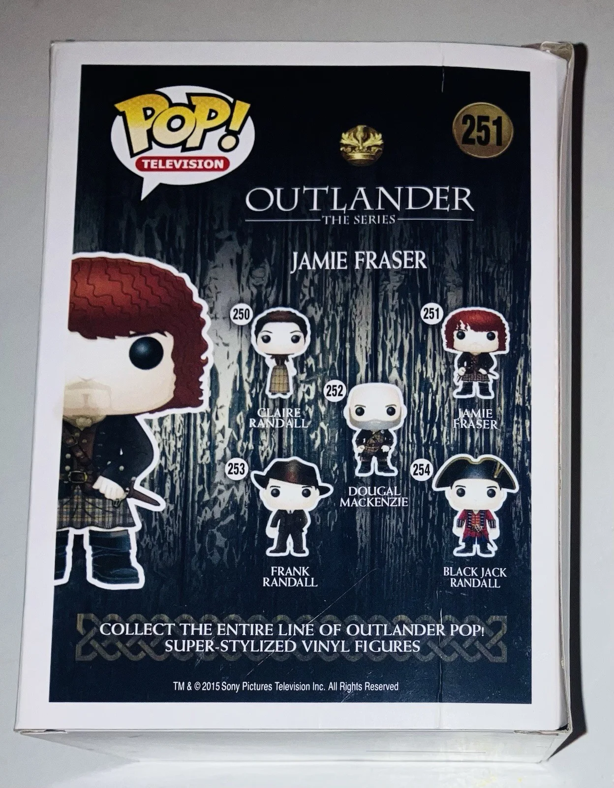 SAM HEUGHAN SIGNED AUTOGRAPHED JAMIE FRASER OUTLANDER FUNKO POP #251 BAS COA!, image 3