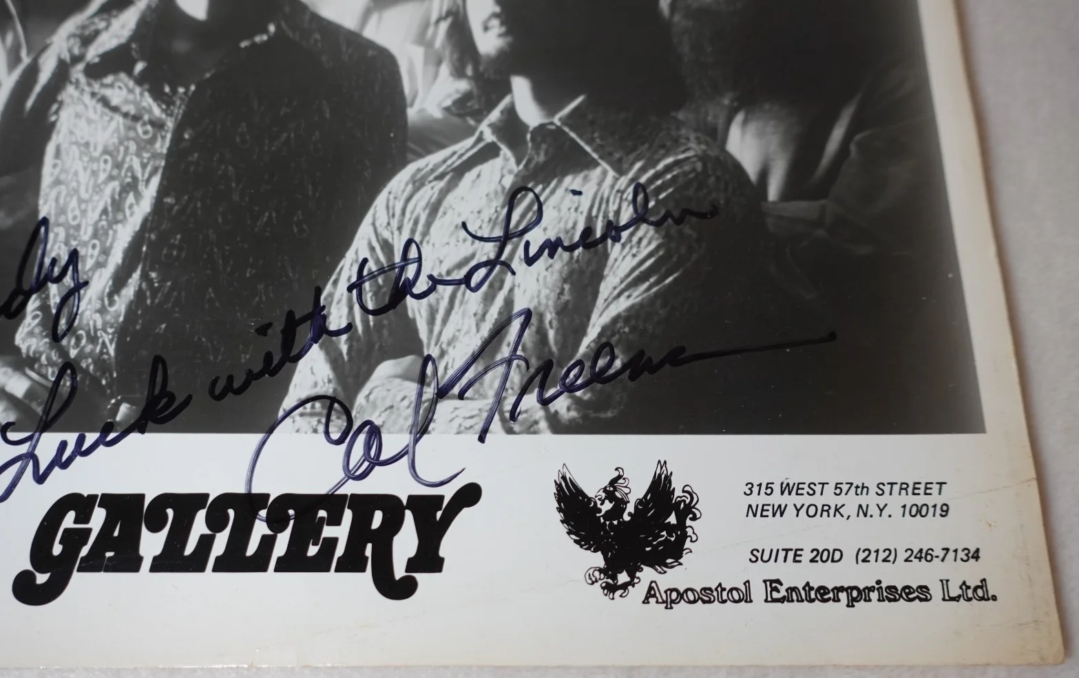 Gallery Cal Freeman SIGNED 1970s Detroit Rock Band Original Promotional Photo, изображение 3