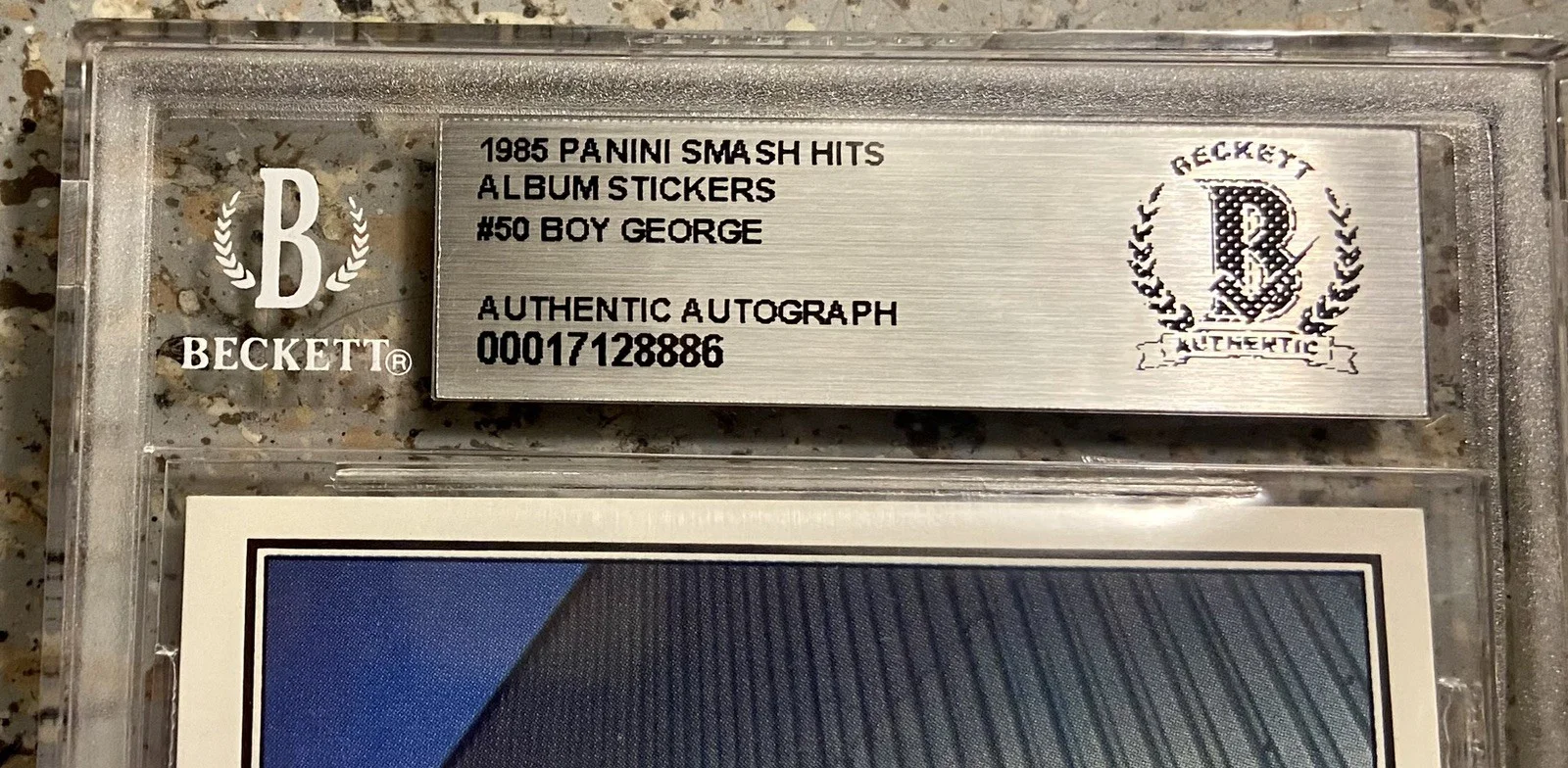RARE! Culture Club Boy George SIGNED 1985 Panini Smash Hits Rookie Card- BGS COA, изображение 3