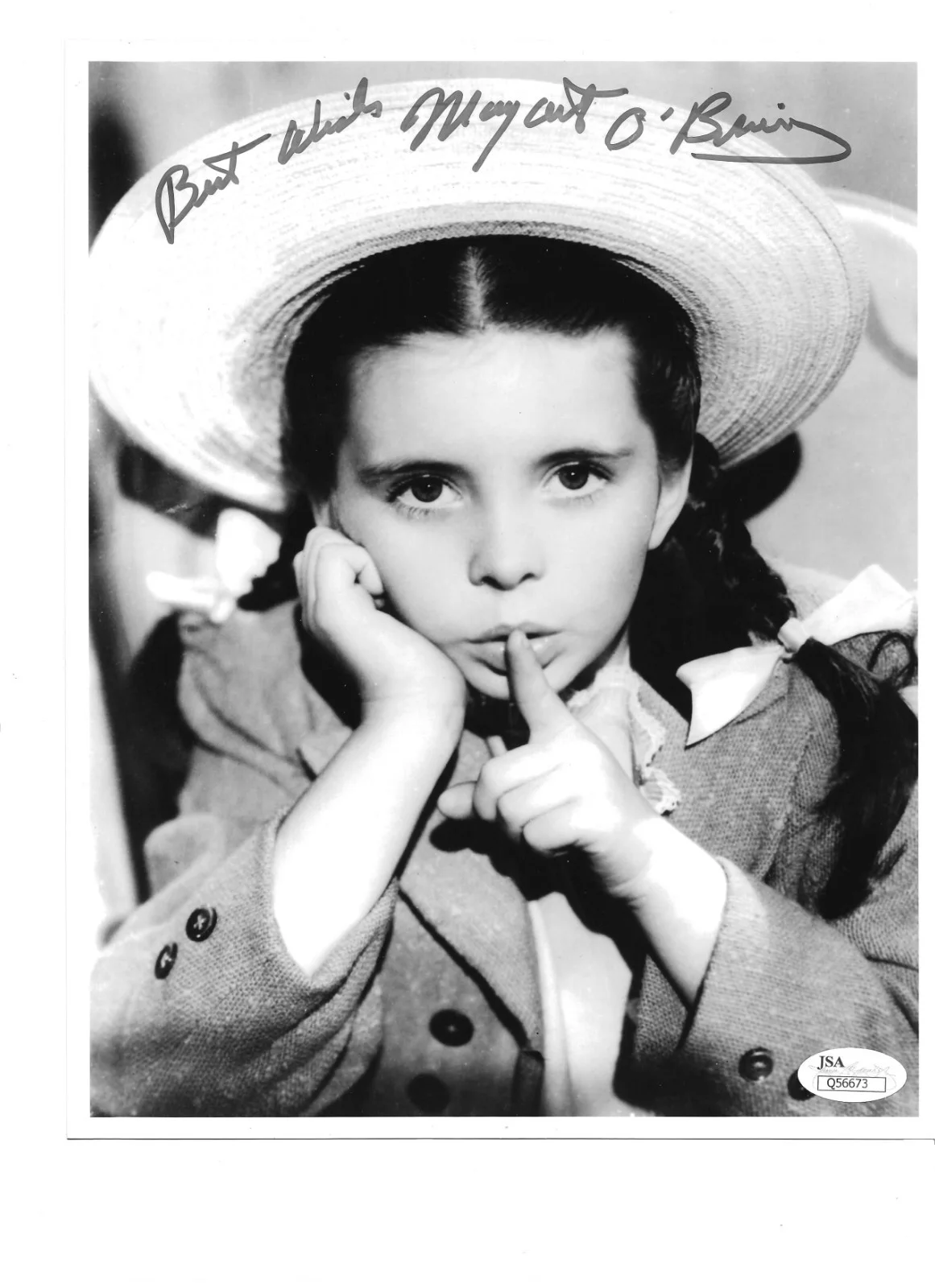 Margaret O'Brien — Margaret O'Brien JSA Certified Signed 8x10 B&W With JSA COA!, изображение 3