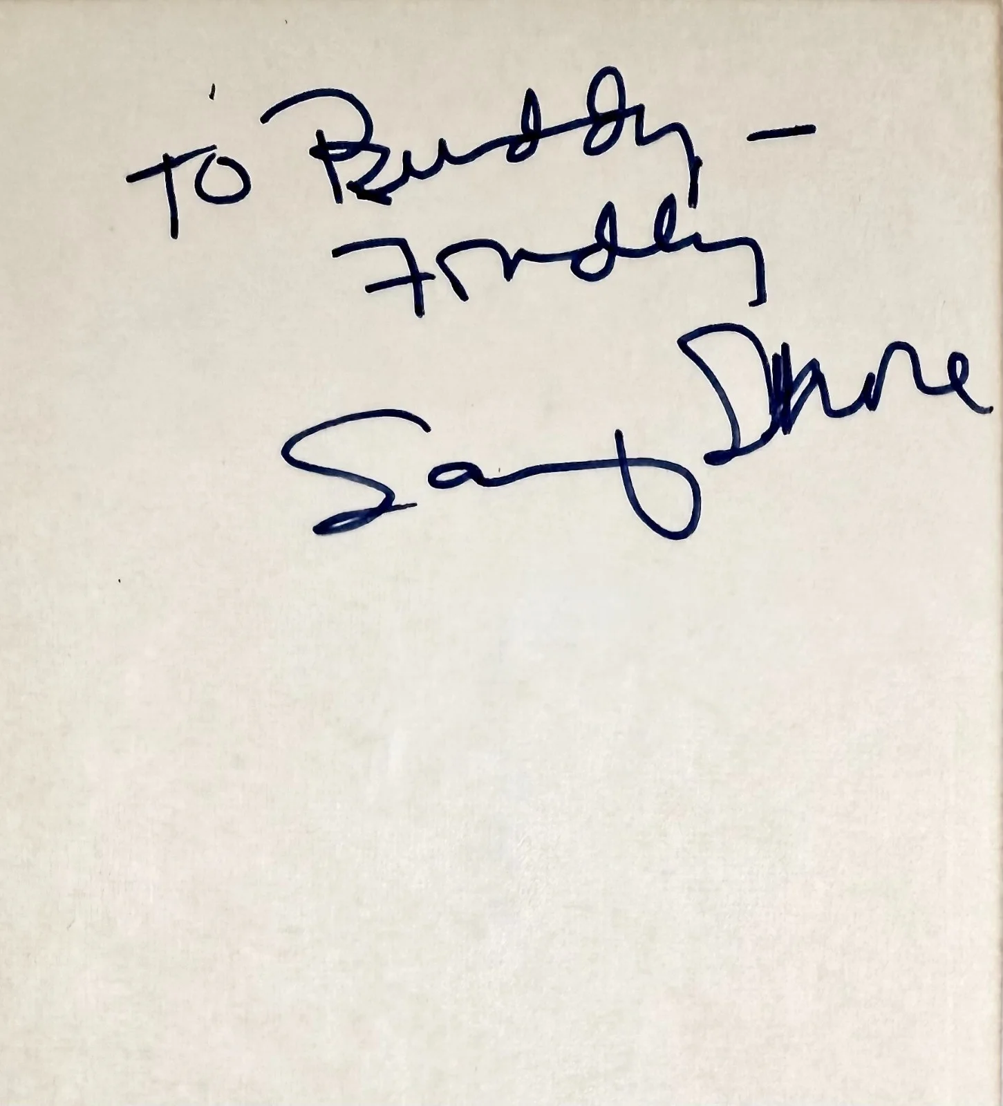 Sammy Shore — SAMMY SHORE Signed Autograph 4 x 6 INDEX CARD Fake-Out The Bellboy THUNDER ALLEY, image 2