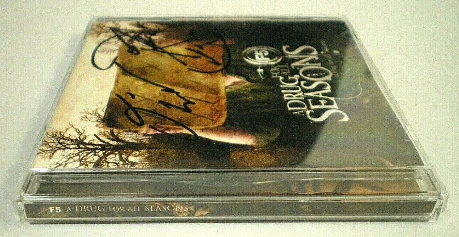 F5 Megadeth A DRUG FOR ALL SEASONS Autographed/Signed Cover Art Only~ NO CD DISC, image 2