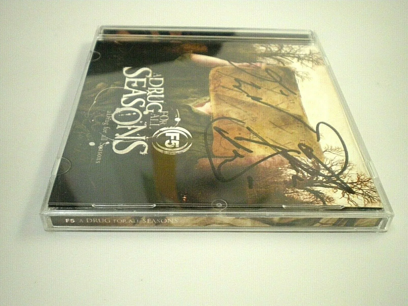 F5 Megadeth A DRUG FOR ALL SEASONS Autographed/Signed Cover Art Only~ NO CD DISC, image 5