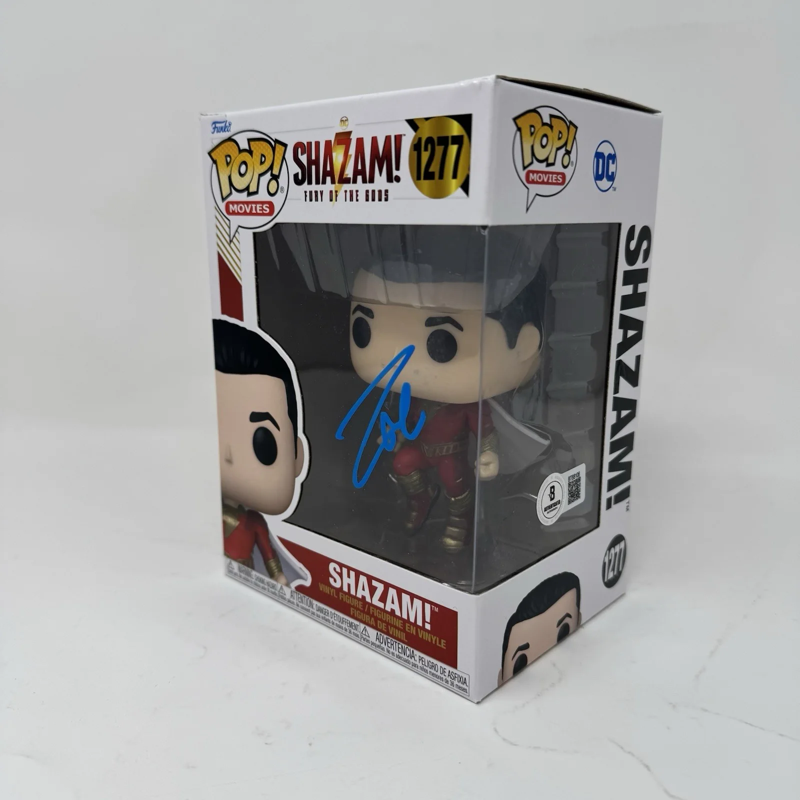Zachary Levi — Zachary Levi Signed Shazam! Fury of the Gods Funko Pop Autograph 1277 Beckett, изображение 2