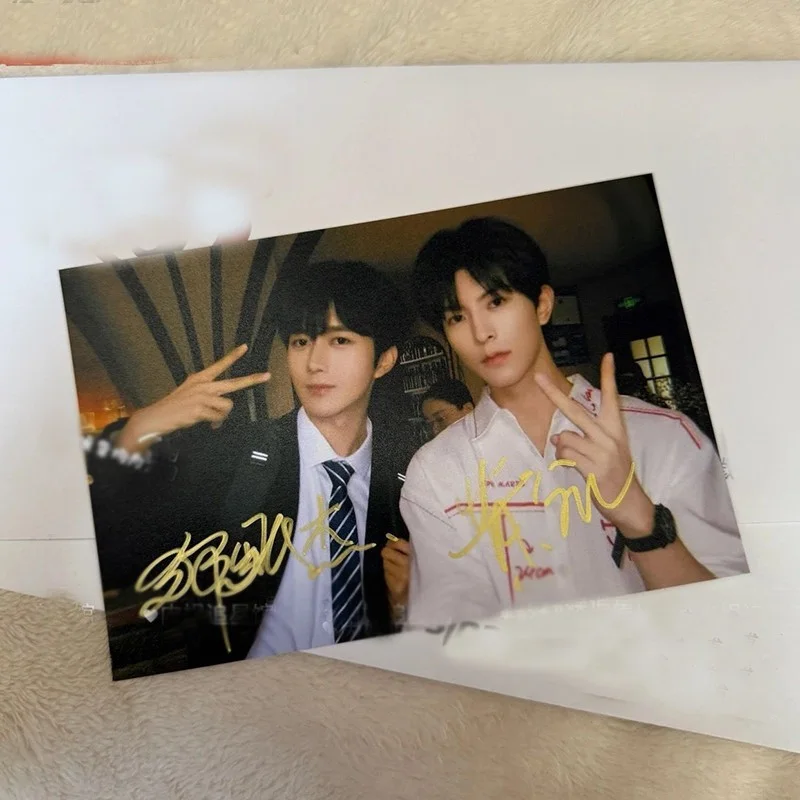 Desire Huang Xing Qiu Dingjie Autographed Photo Card Postcard 垂涎 黄星 邱鼎杰, image 3