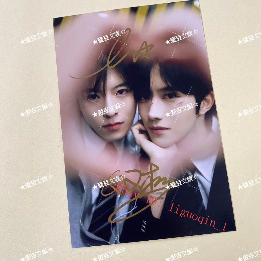 Desire Huang Xing Qiu Dingjie Autographed Photo Card Postcard 垂涎 黄星 邱鼎杰, изображение 4