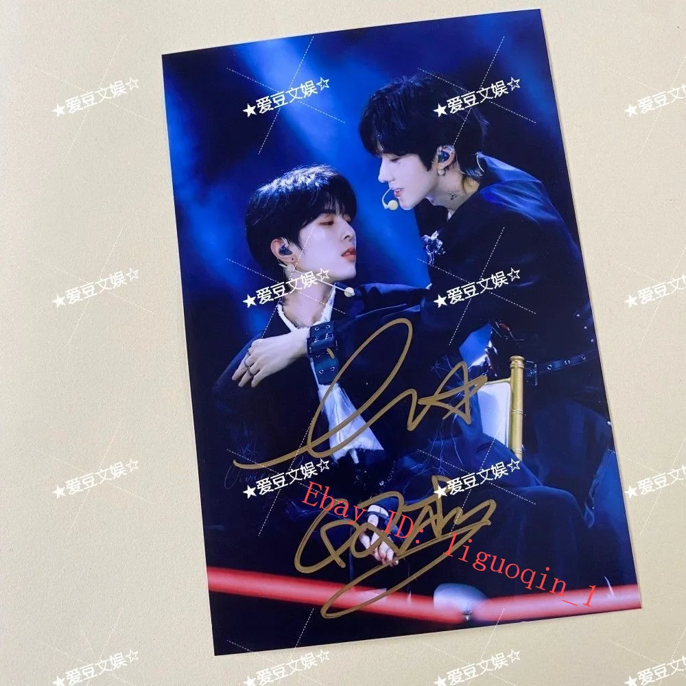 Desire Huang Xing Qiu Dingjie Autographed Photo Card Postcard 垂涎 黄星 邱鼎杰, изображение 5