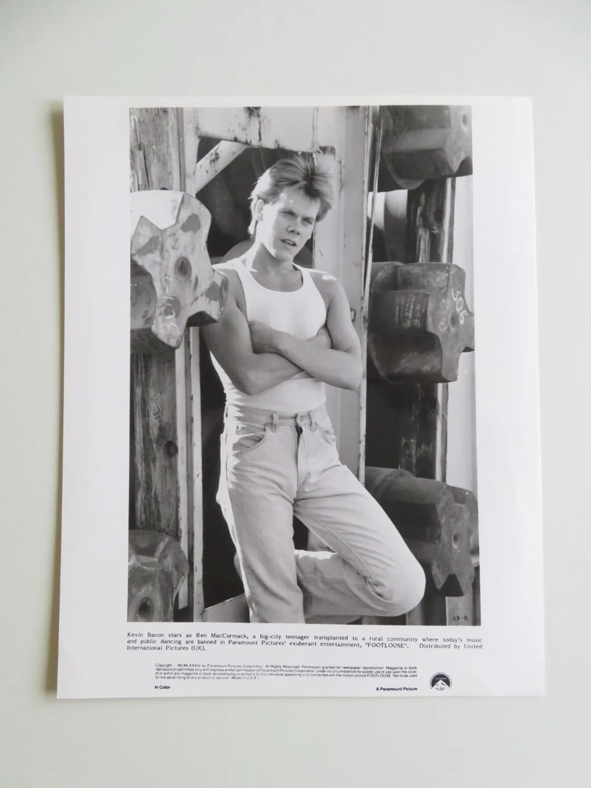 FOOTLOOSE MOVIE STILL PHOTO LOT OF 3 KEVIN BACON LORI SINGER JOHN LITHGOW 1984, изображение 4
