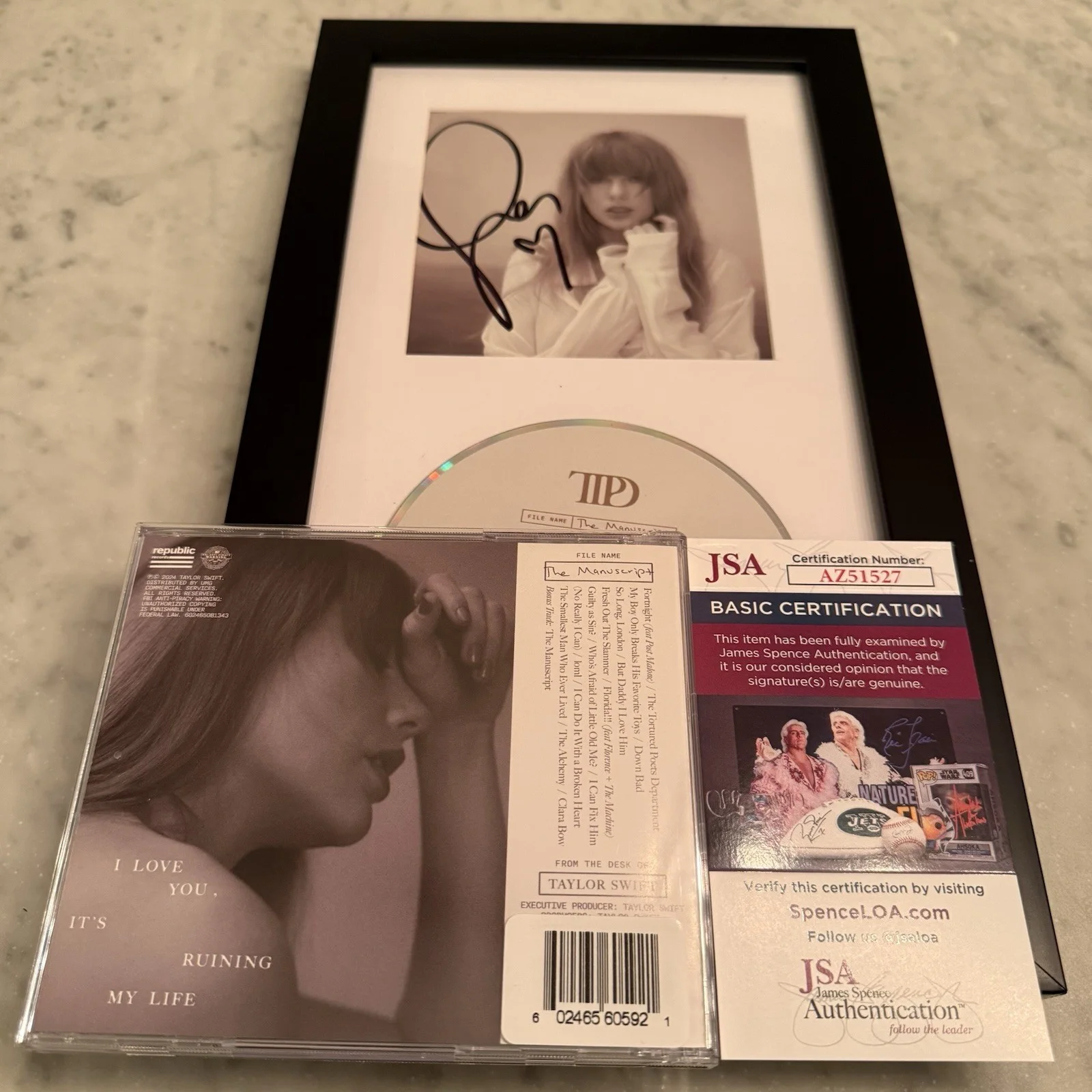 *Signed With Heart & Framed* Taylor Swift- The Tortured Poets Department CD, image 3