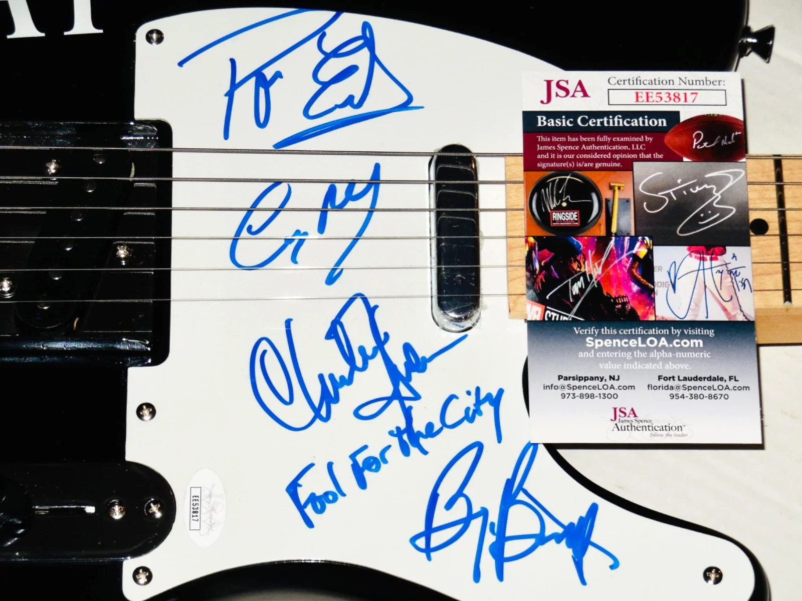 FOGHAT AUTOGRAPHED ELECTRIC GUITAR (4 SIGNATURES) - JSA COA!, image 2