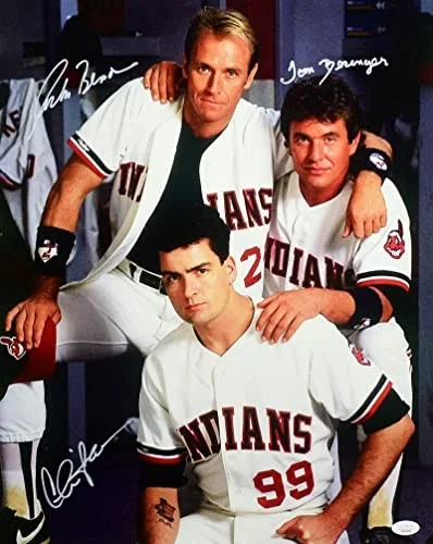 Charlie Sheen Tom Berenger Corbin Bernsen — Charlie Sheen Tom Berenger Corbin Bernsen Signed Major League 16x20 Photo- JSA W, изображение 5