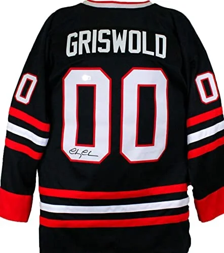 Chevy Chase — Chevy Chase Autographed Black Hockey Style Jersey - Beckett W Hologram, изображение 4