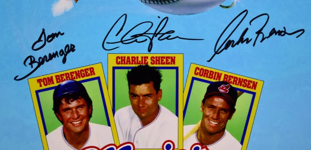 Charlie Sheen Tom Berenger Corbin Bernsen — Charlie Sheen Tom Berenger Corbin Bernsen Signed Major League 16x20 Photo- JSA W, изображение 2