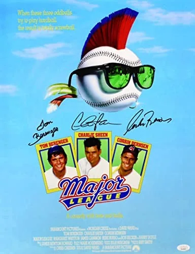 Charlie Sheen Tom Berenger Corbin Bernsen — Charlie Sheen Tom Berenger Corbin Bernsen Signed Major League 16x20 Photo- JSA W, изображение 3