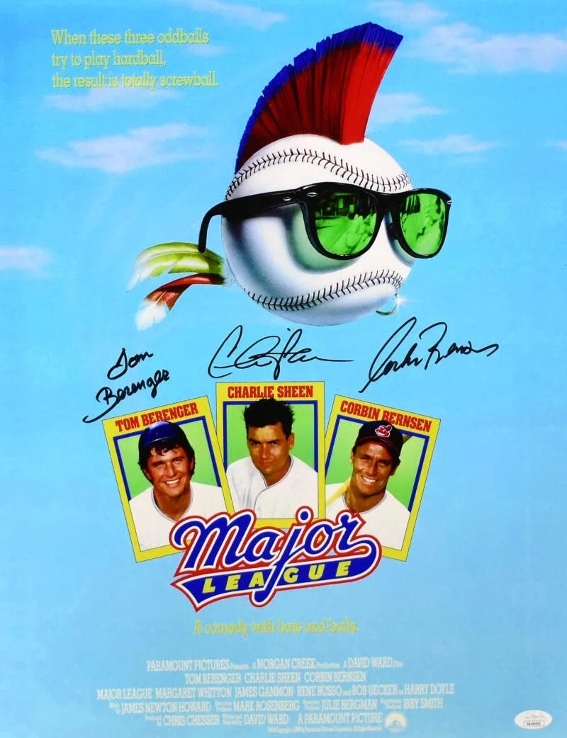 Charlie Sheen Tom Berenger Corbin Bernsen — Charlie Sheen Tom Berenger Corbin Bernsen Signed Major League 16x20 Photo- JSA W, изображение 4