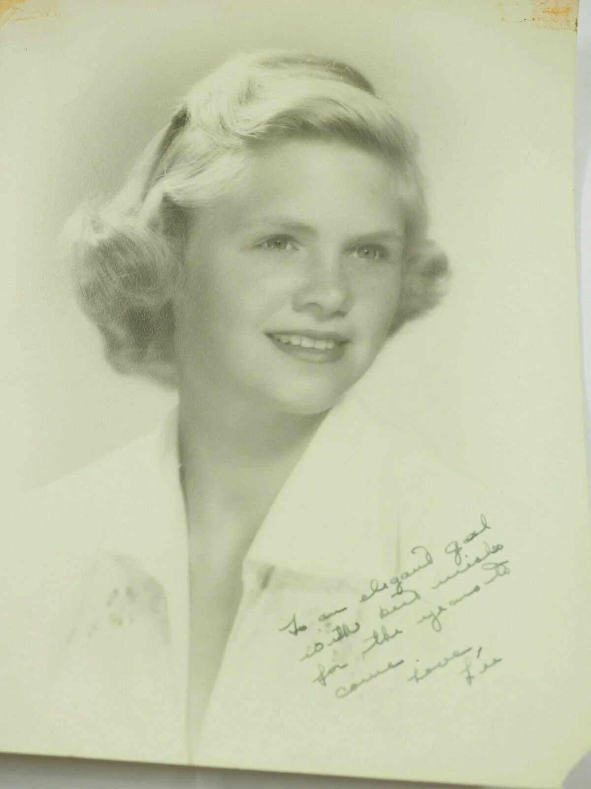 Professional B&W Studio Photo 8 x 10" circa 1930 Best wishes for years Love Lee, изображение 2