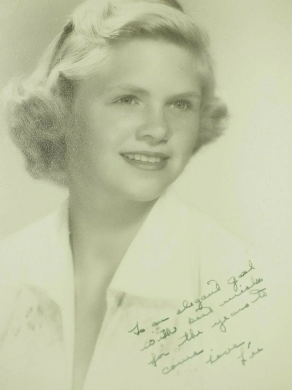Professional B&W Studio Photo 8 x 10" circa 1930 Best wishes for years Love Lee, изображение 3