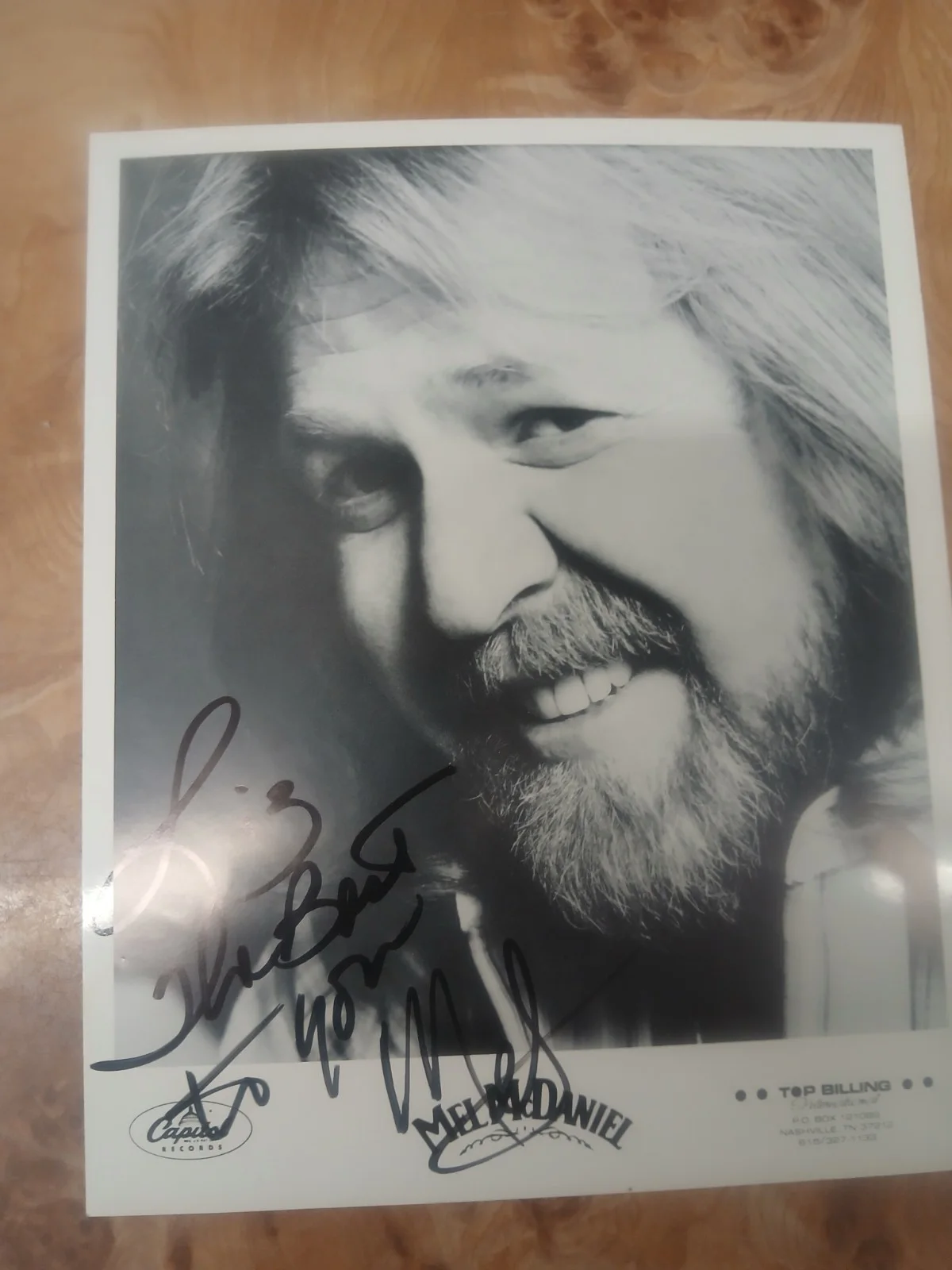 Mel McDaniel Autographed 8x10 Photo, image 2
