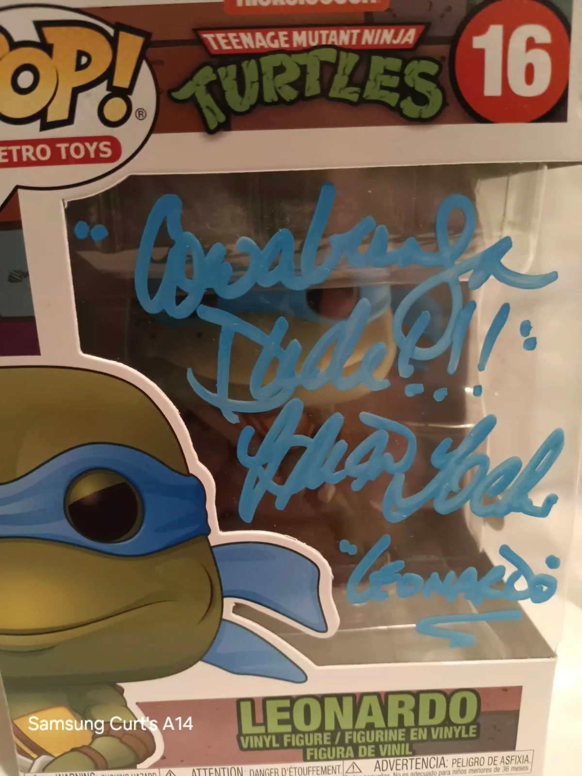 Brian Tochi — Brian Tochi Signed Leonardo TMNT Funko Pop #16 JSA CERT W/COA, изображение 2