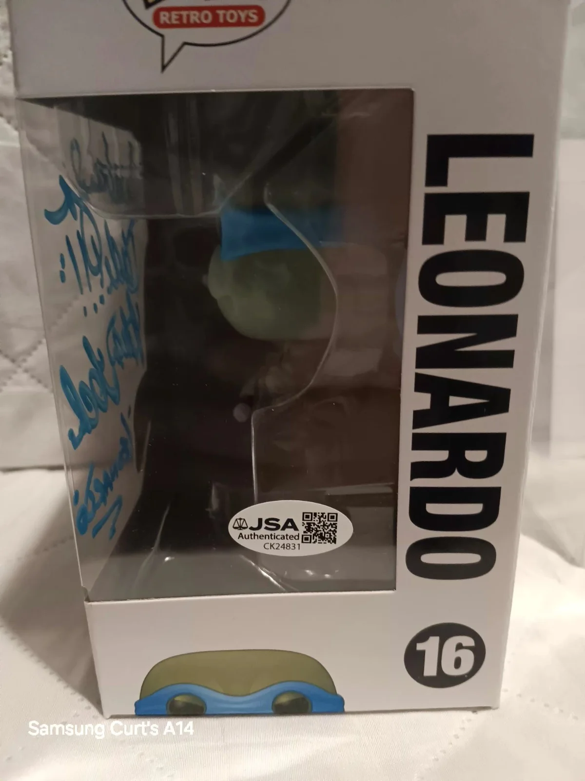 Brian Tochi — Brian Tochi Signed Leonardo TMNT Funko Pop #16 JSA CERT W/COA, изображение 3
