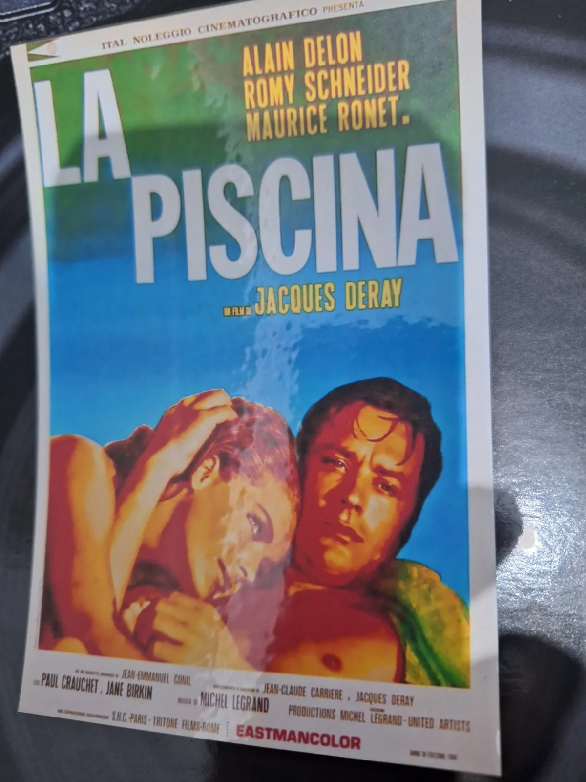 VINTAGE "La Piscine" 1969 Theatrical Film Poster Fine Art Modern Postcard, изображение 3
