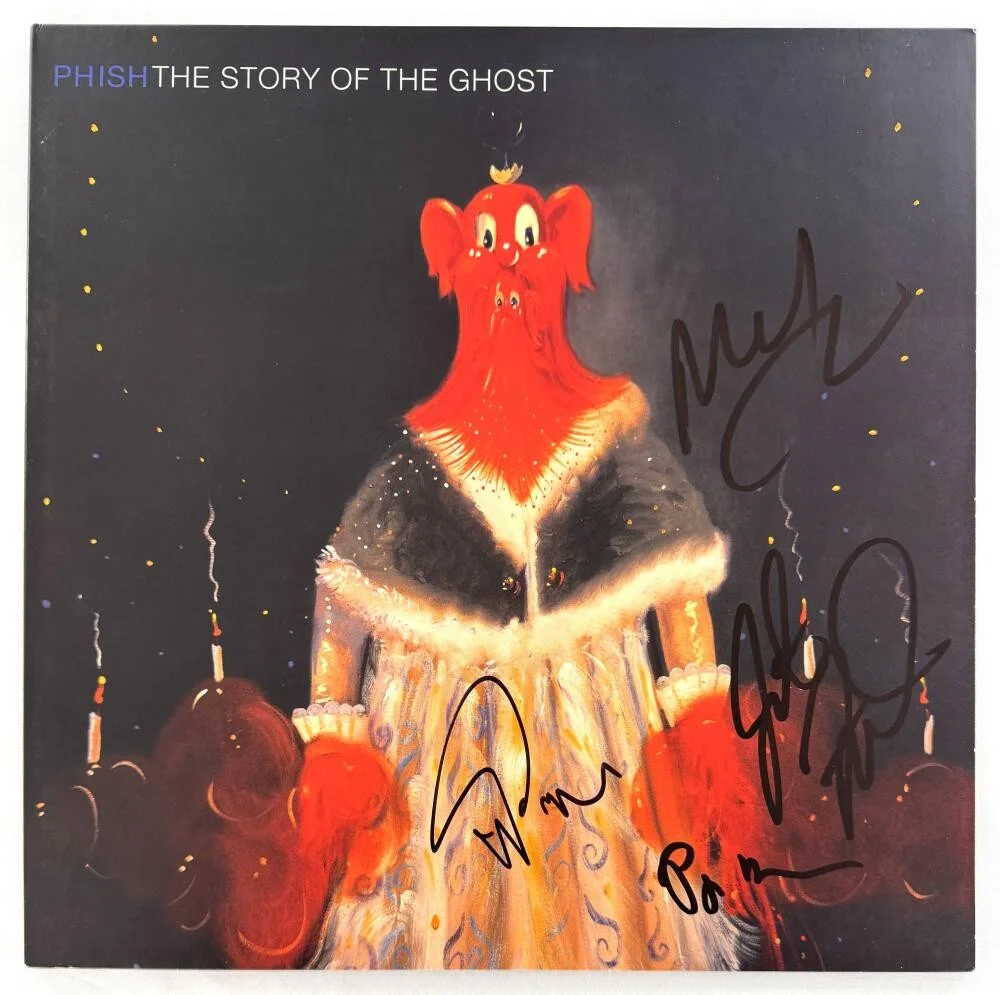 Trey Anastasio, Jon Fishman, Mike Gordon, Page McConnell — Phish Full Band Signed Autograph Story of the Ghost Album Vinyl Record - BAS COA