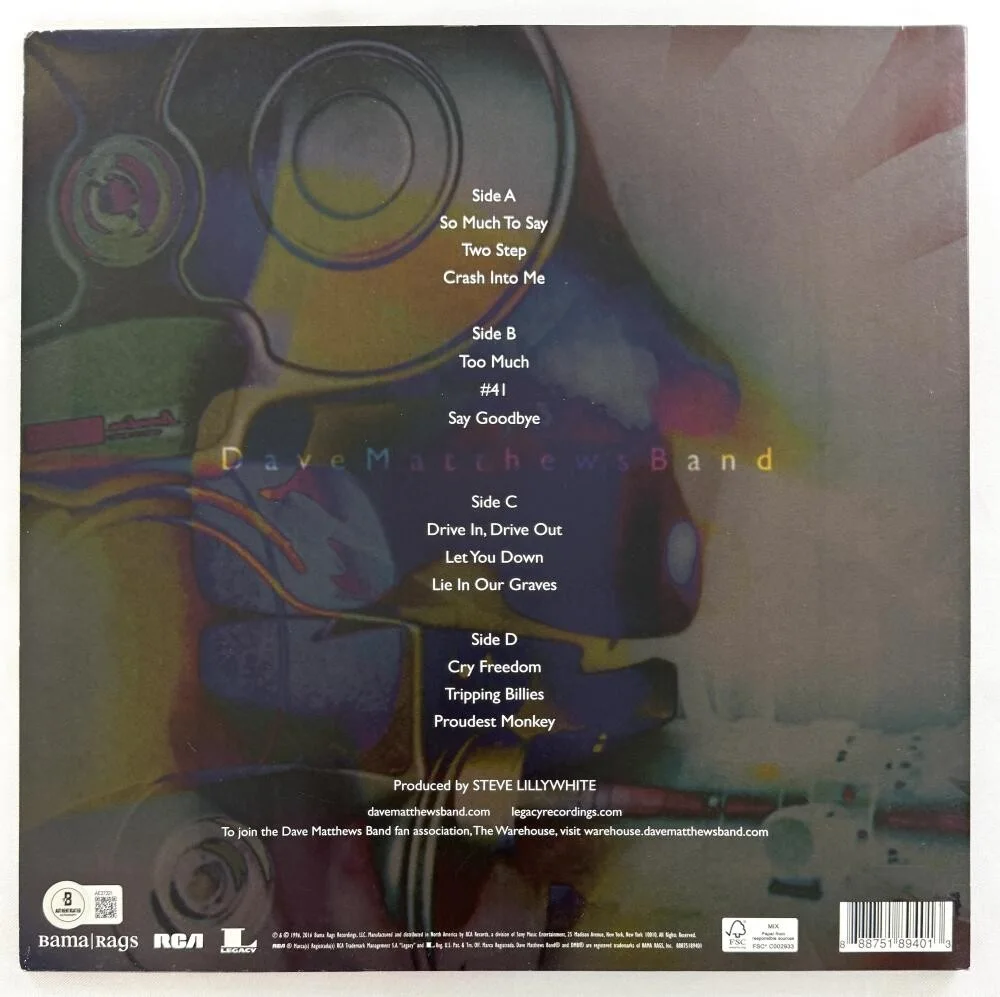 Carter Beauford, Stefan Lessard, Dave Matthews, Boyd Tinsley — Dave Matthews Boyd Carter & Stefan Signed Autograph DMB Album Record Beckett COA, image 2