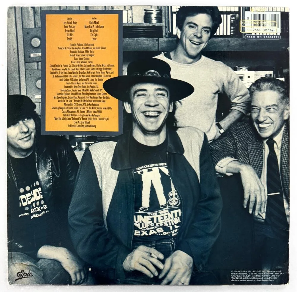Chris Layton, Tommy Shannon, Stevie Ray Vaughan — Stevie Ray Vaughan and Double Trouble Signed Autograph Album Record Beckett COA, image 2