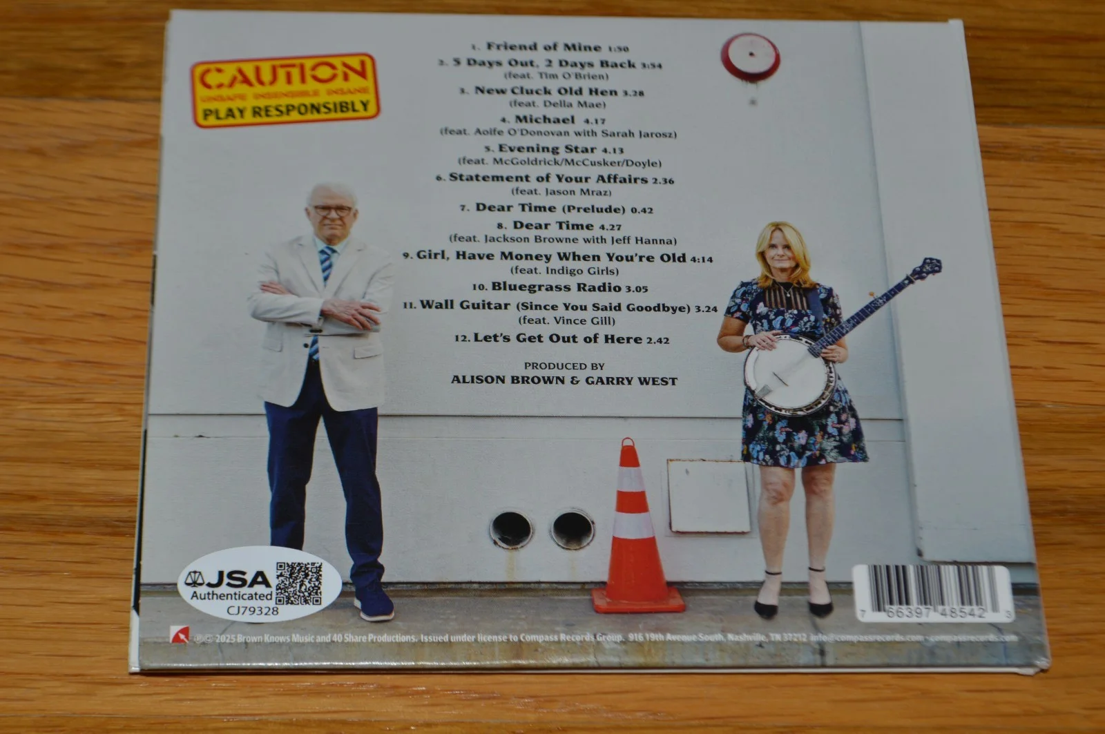 Steve Martin & Alison Brown Signed "Safe Sensible & Sound" CD Cover with JSA COA, изображение 5