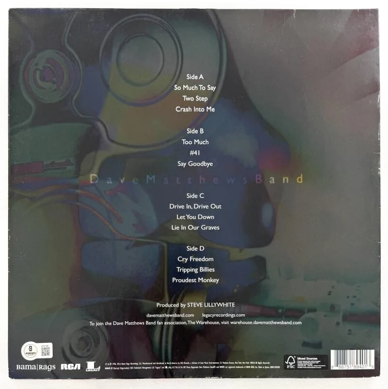 Carter Beauford, Stefan Lessard, Dave Matthews, Boyd Tinsley — Dave Matthews Band Signed Autograph Crash Album - Dave Boyd Carter Stefan w/ BAS, изображение 2