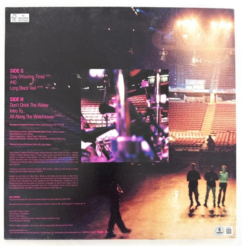 Carter Beauford, Stefan Lessard, Dave Matthews — Dave Matthews Band x3 Signed Autograph Album Vinyl Record LP w/ Beckett COA, изображение 2