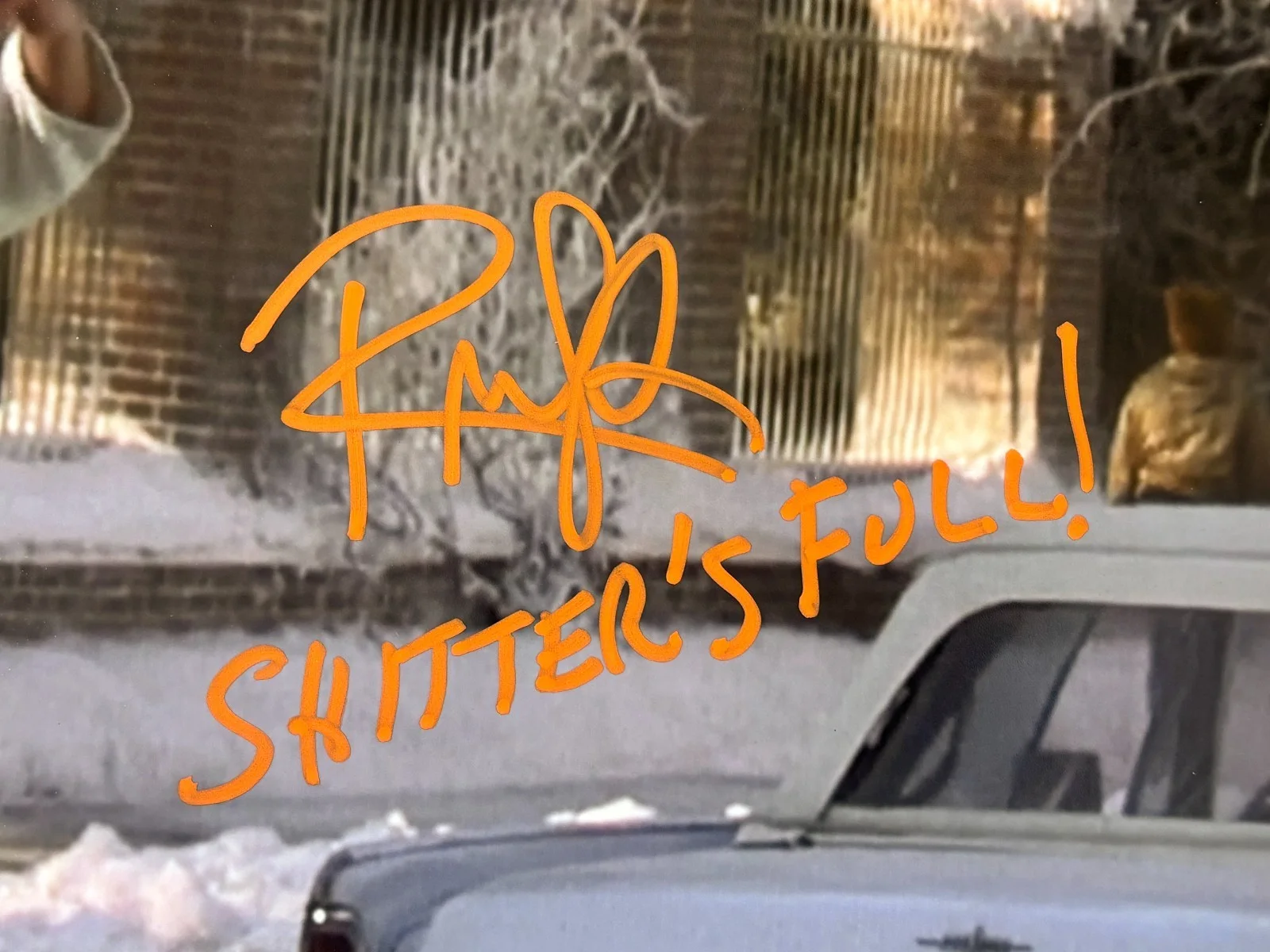 Randy Quaid — Randy Quaid Autographed Christmas Vacation Shitter's Full 16x20 Photo Framed JSA, image 4