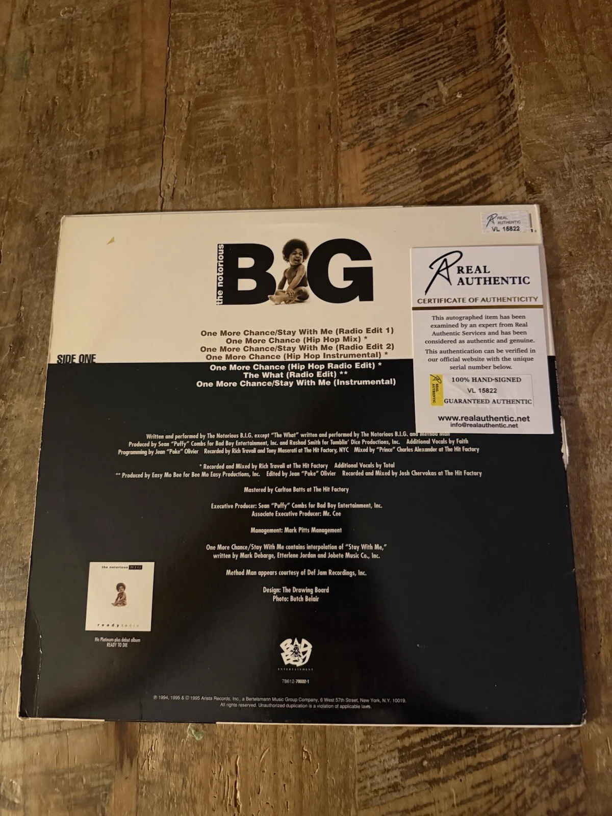 Notorious BIG Signed Vinyl Album One More Chance, изображение 3