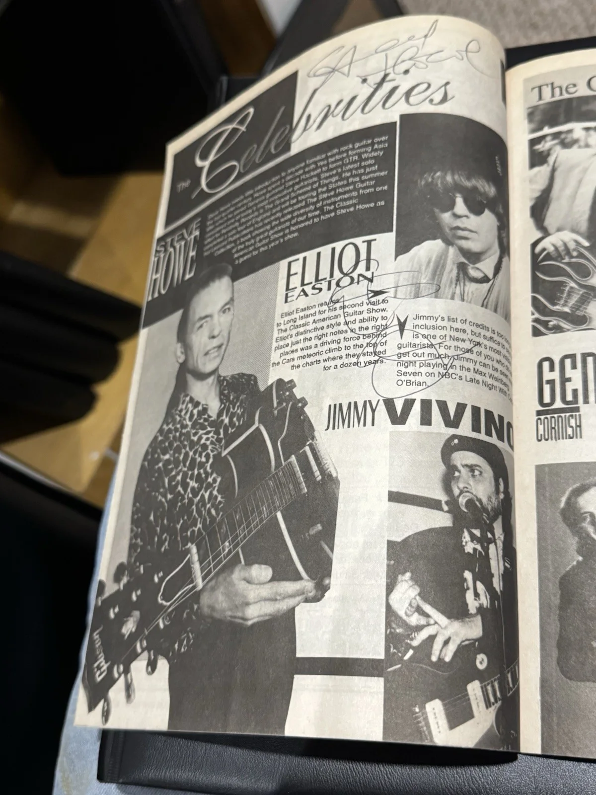 1994 Classic American Guitar Show Program Signed By Steve Howe & Elliot Easton, image 2
