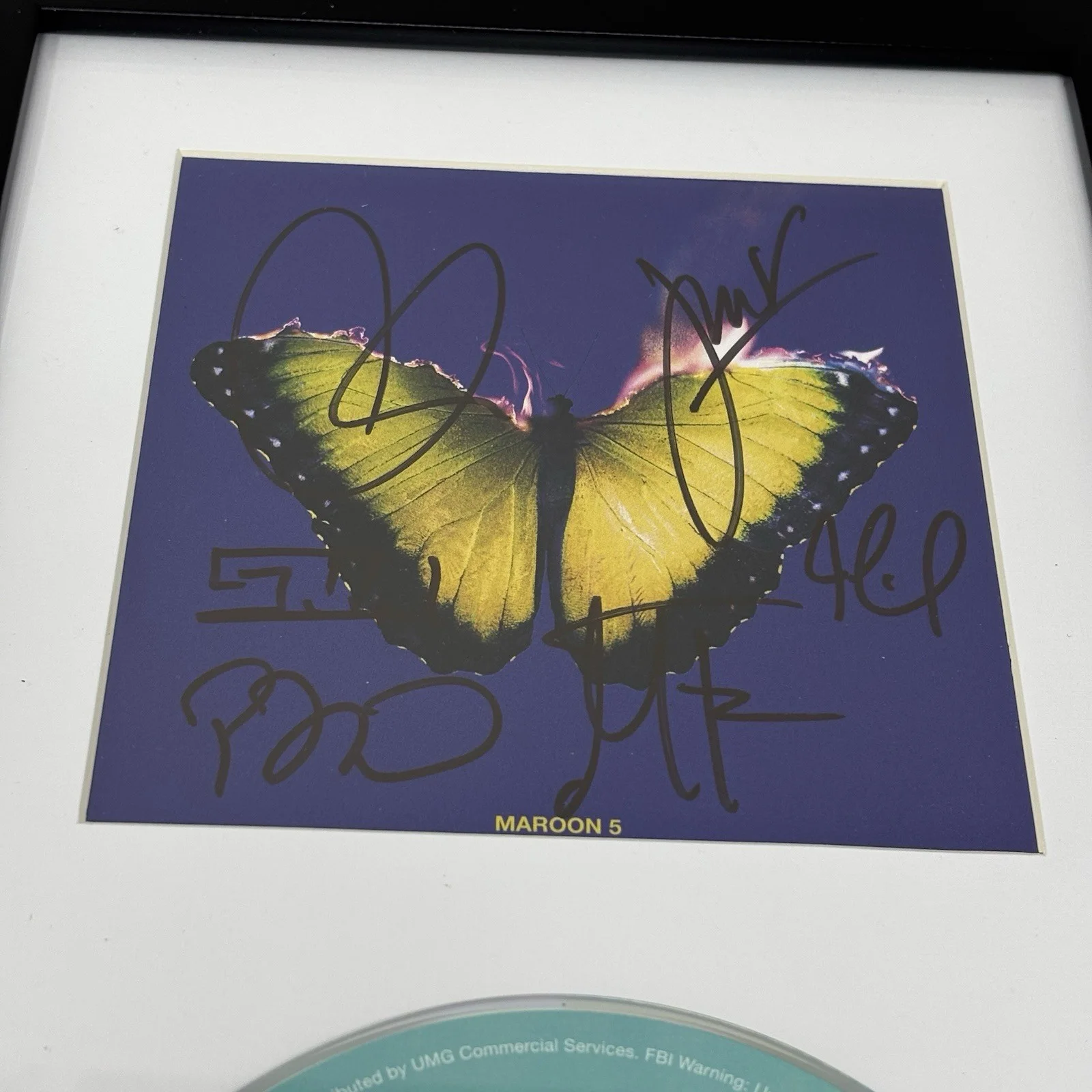 MAROON 5 LOVE IS LIKE SIGNED AUTOGRAPHED FRAMED CD ADAM LEVINE +, image 2