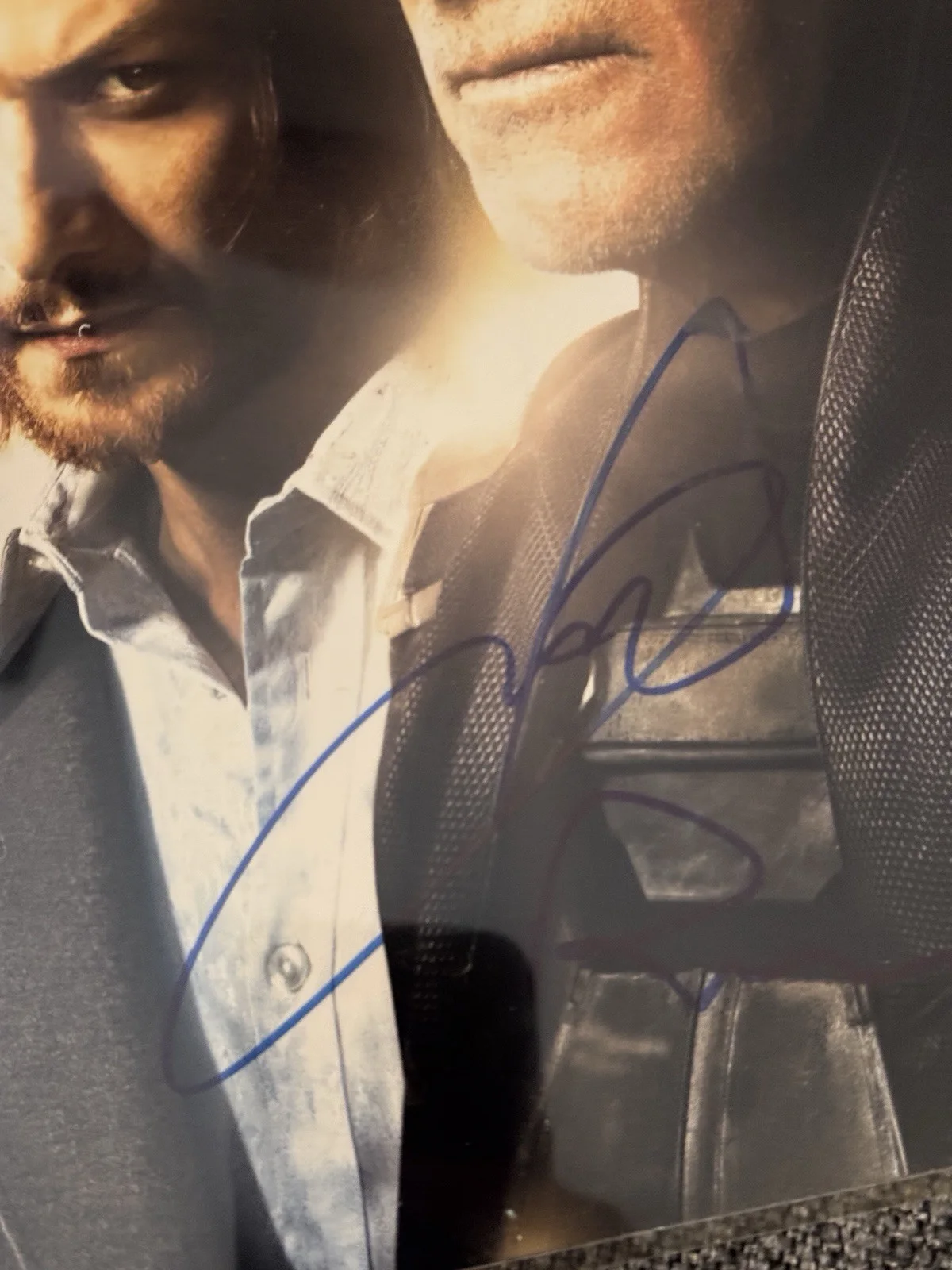 Patrick Stewart James McAvoy Dual Signed Professor X 8x10 Skylinesignatures COA, изображение 2
