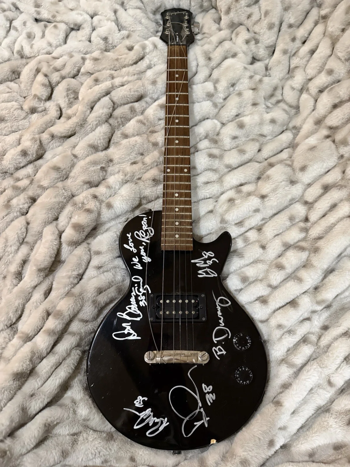 Vintage 38 Special Signed Guitar, image 2
