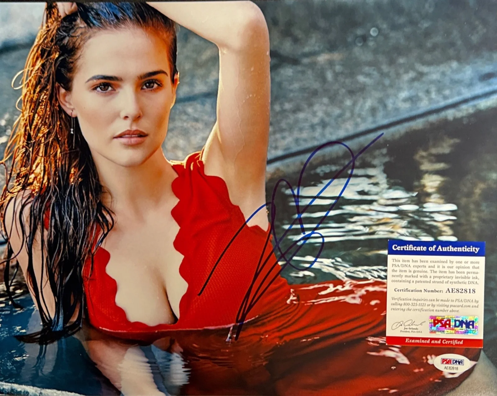 Zoey Deutch — Zoey Deutch Signed 11x14 Sexy PSA AE82818, image 2