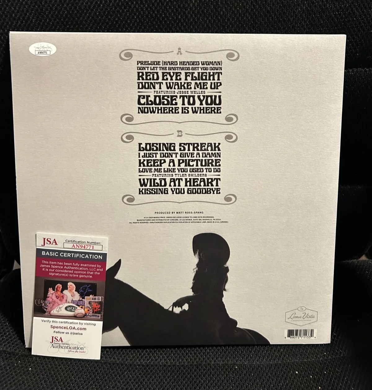 Margo Price Signed Hard Headed Woman Limited Edition Red Velvet Album LP W/ JSA, изображение 2