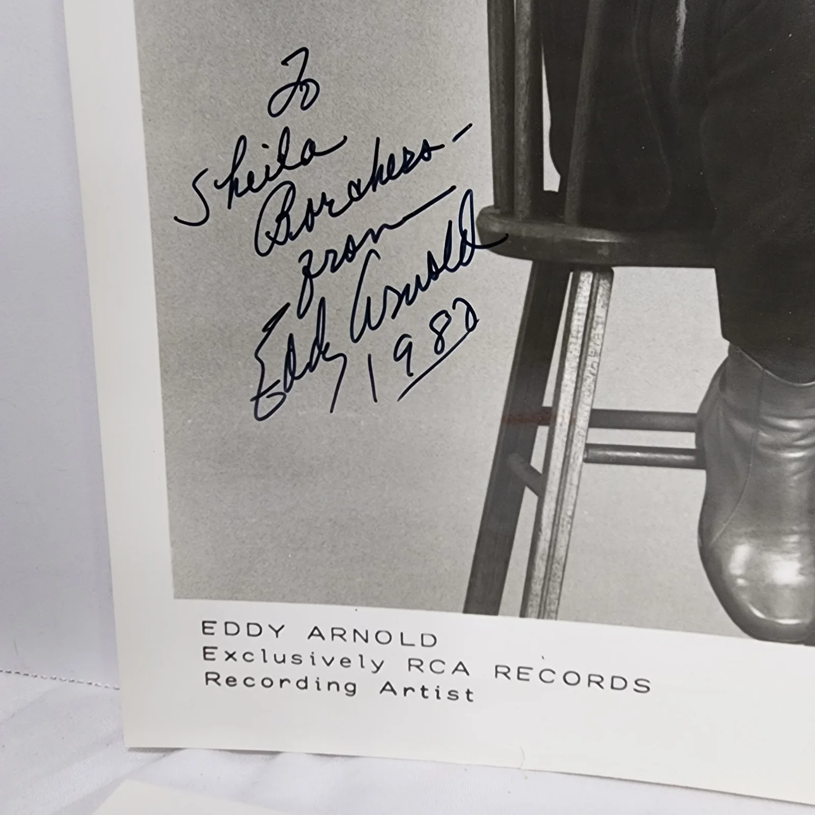 Vtg EDDY ARNOLD (1918-2008) Autographed 8x10 B&W Photo + Signed Letter, изображение 3