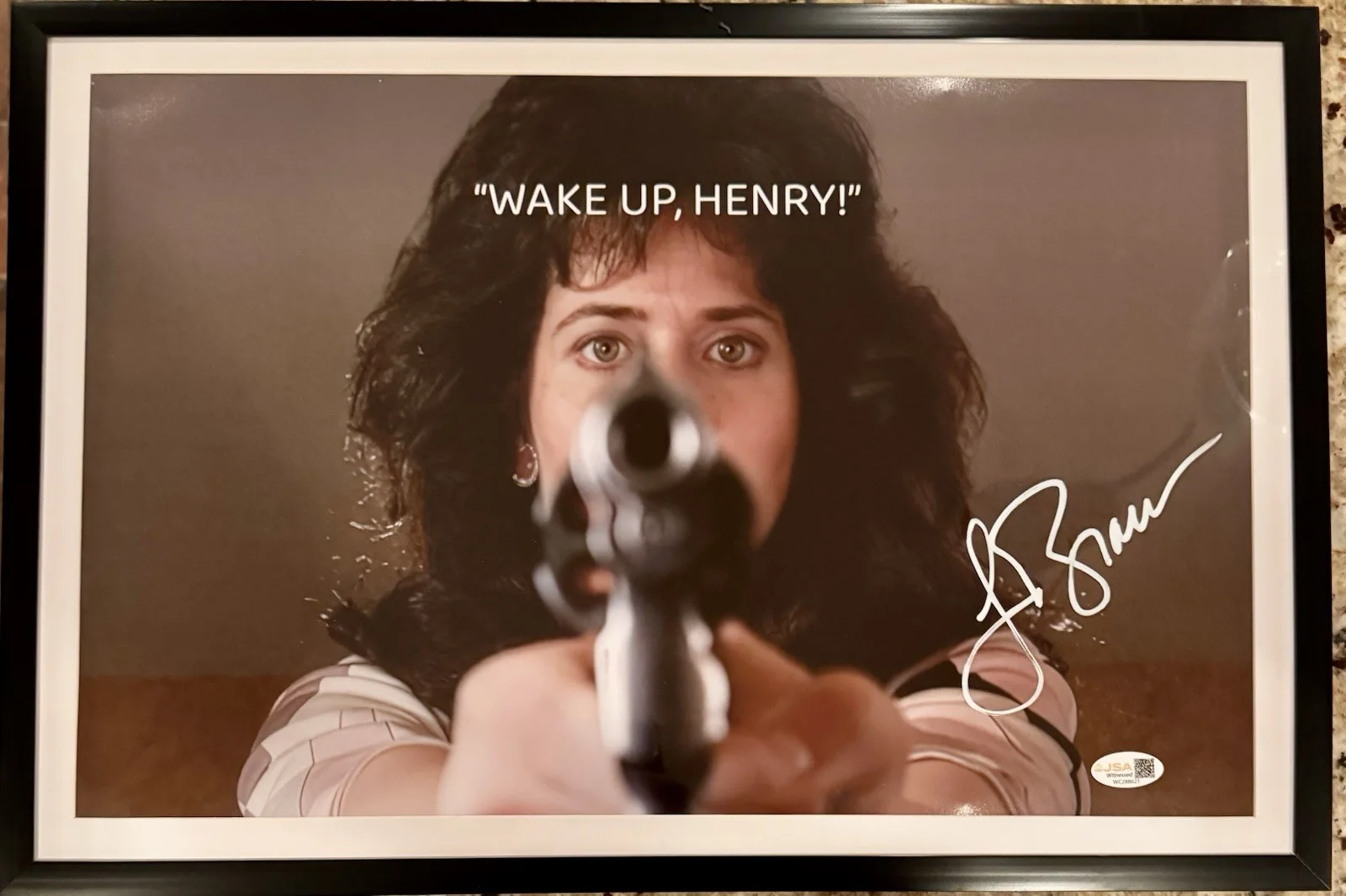 Lorainne Bracco — LORAINNE BRACCO AKA KAREN SIGNED AUTO GODFELLAS 12x18 FRAMED JSA WITNESS!!!