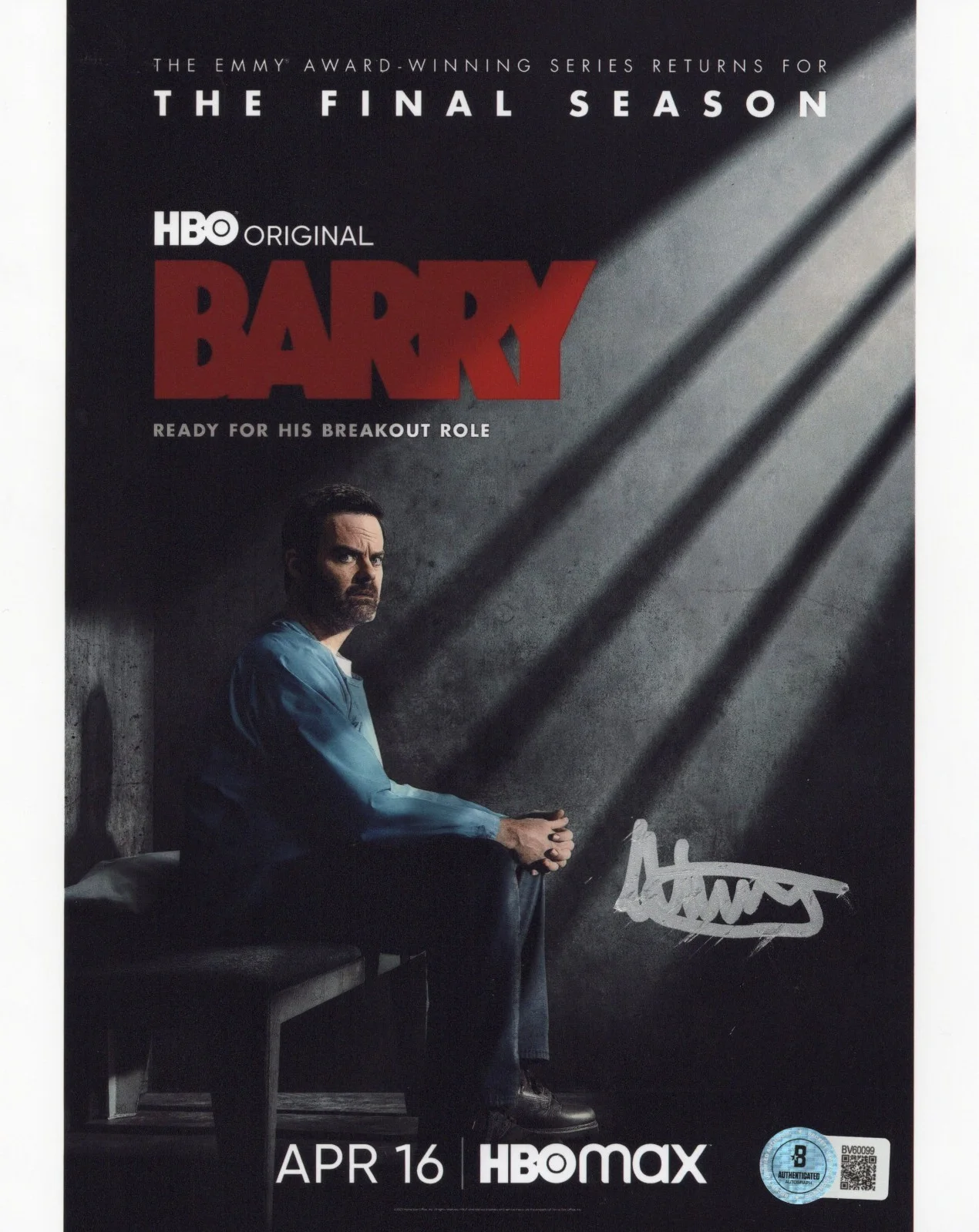 ALEC BERG SIGNED BARRY TV SHOW CREATOR 8x10 POSTER PHOTO BAS BECKETT COA, image 2