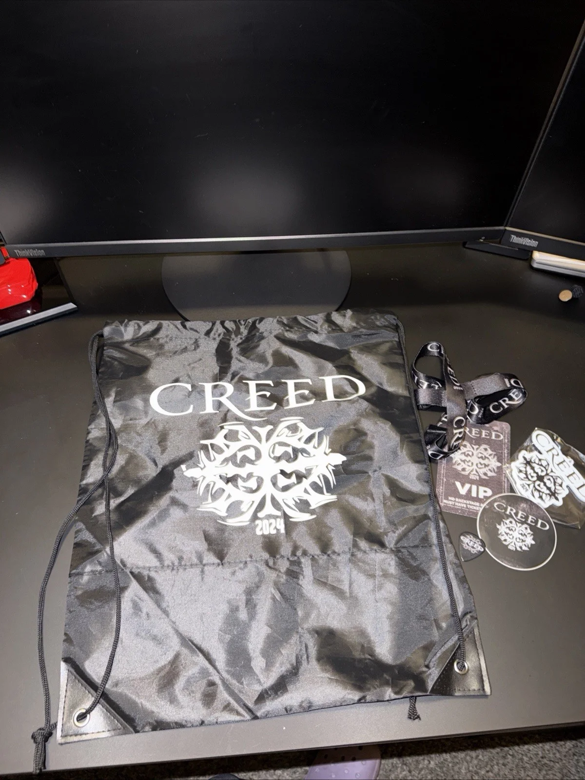 CREED SIGNED POSTER 2010 & 2024 VIP PACKAGES BAG LAMINATE, image 2