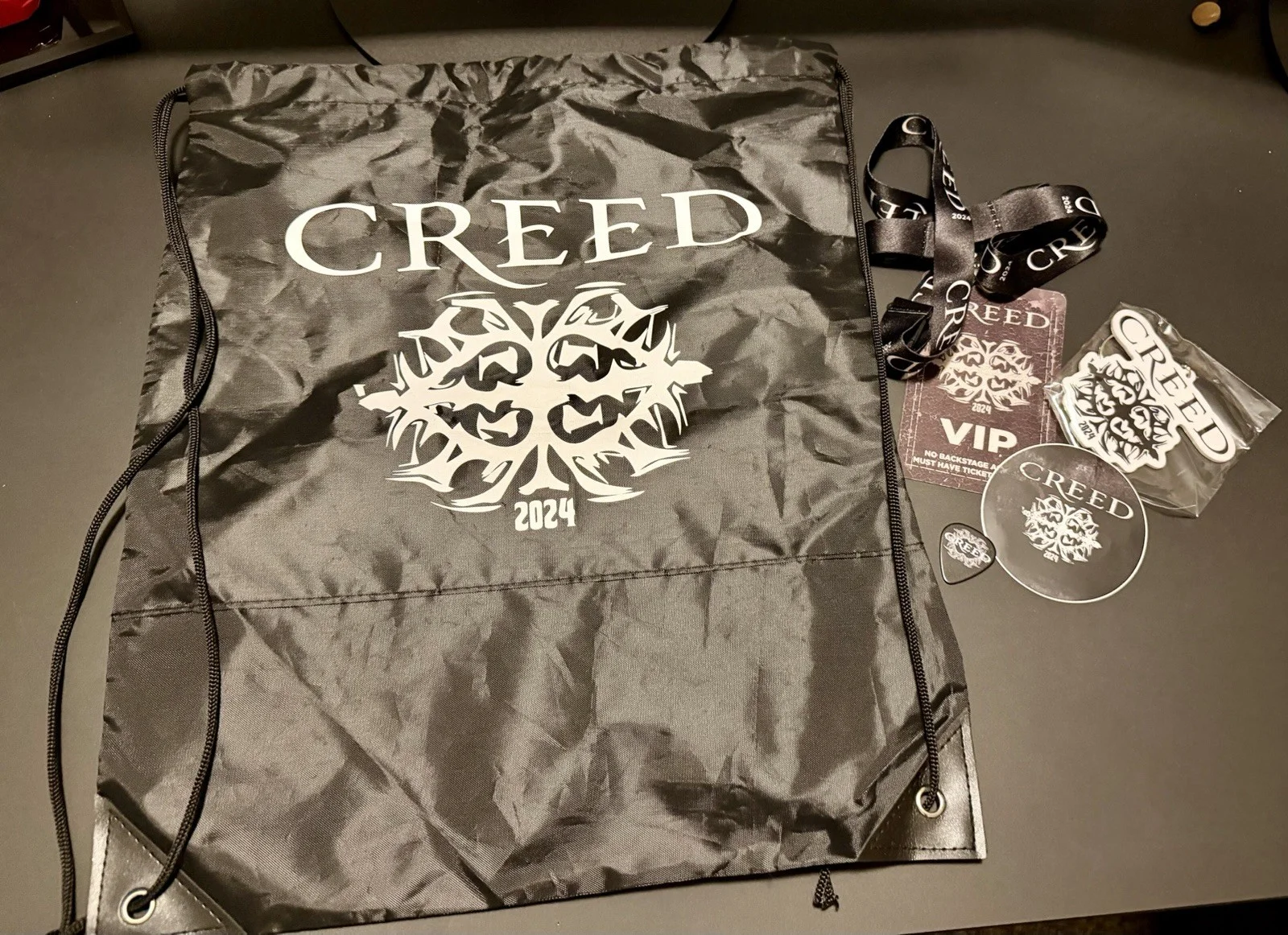 CREED SIGNED POSTER 2010 & 2024 VIP PACKAGES BAG LAMINATE, image 3