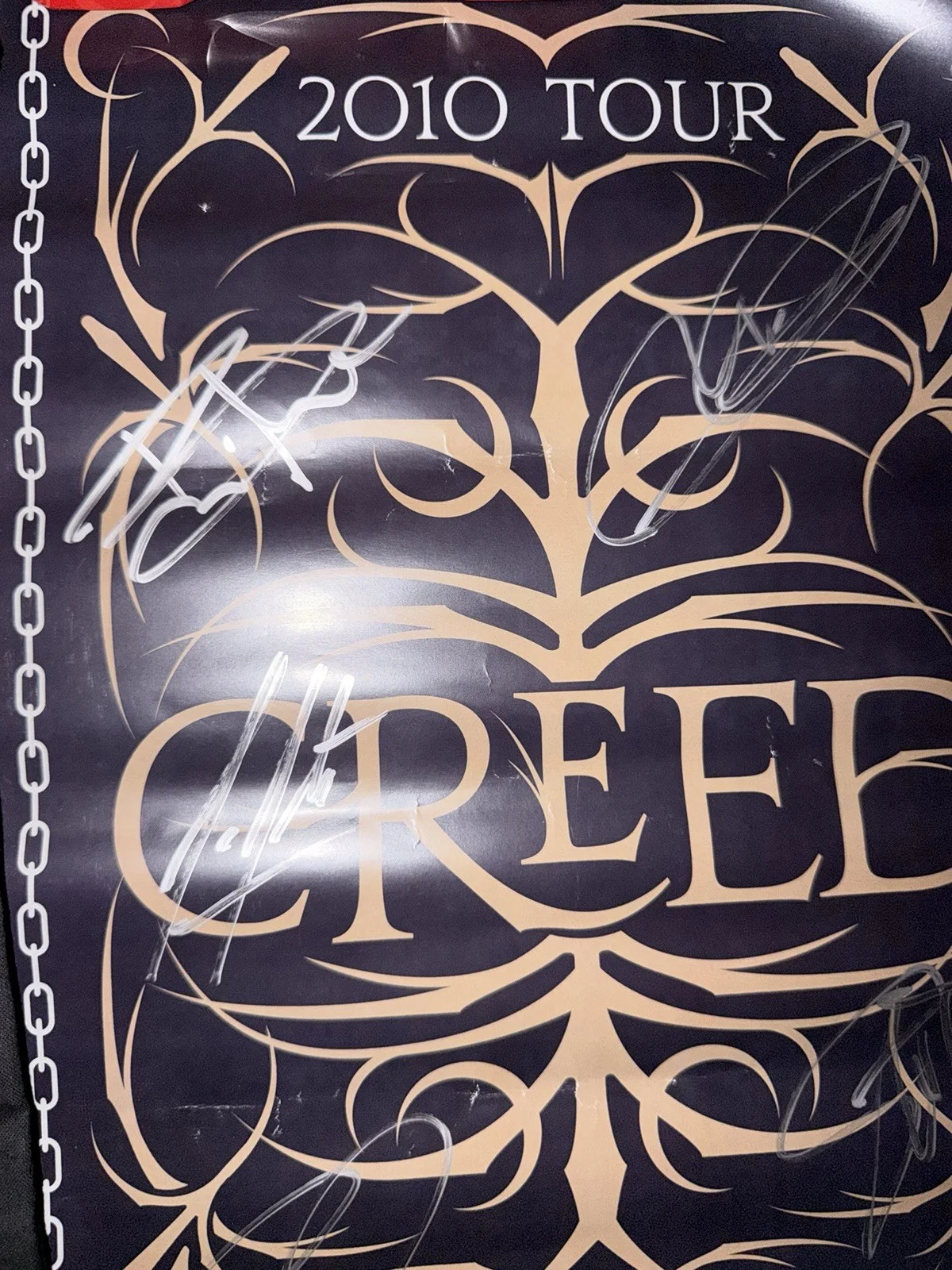 CREED SIGNED POSTER 2010 & 2024 VIP PACKAGES BAG LAMINATE, image 5