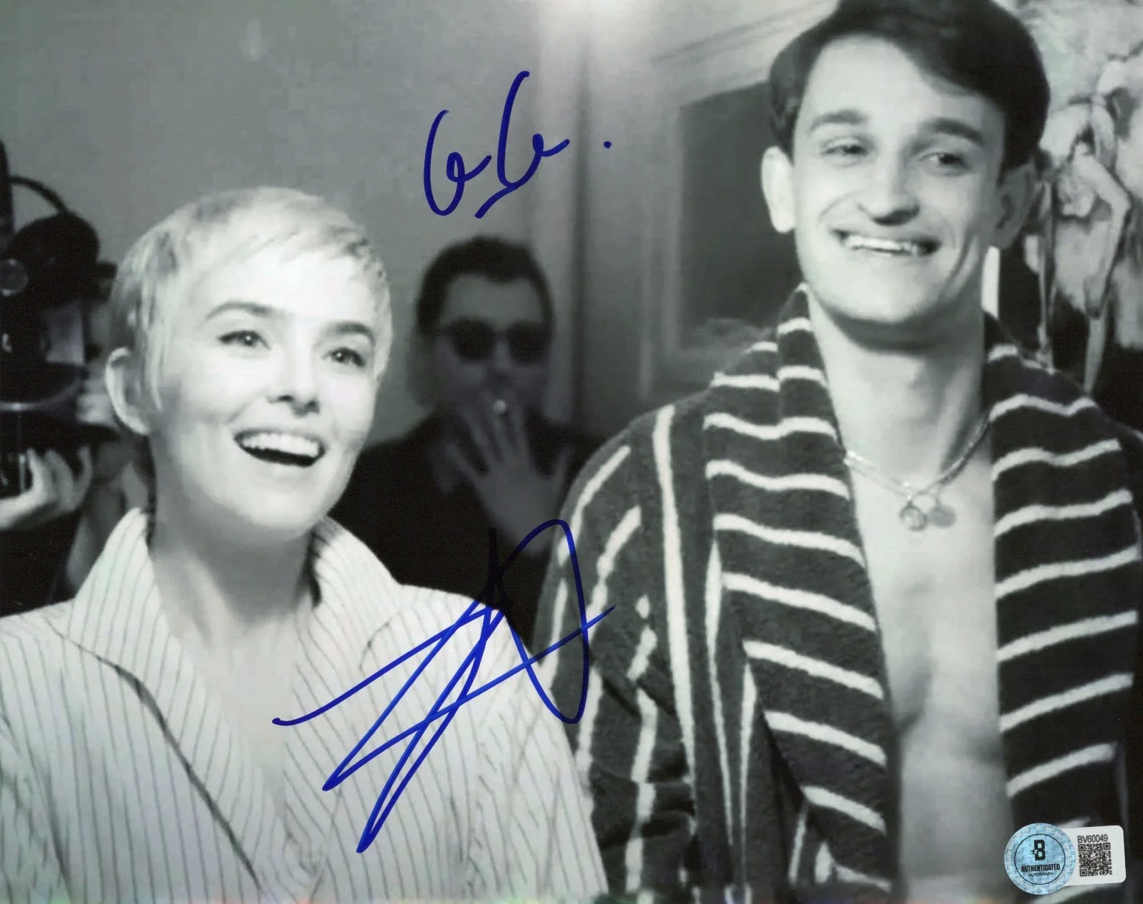 ZOEY DEUTCH & GUILLAUME MARBECK SIGNED 'NOUVELLE VAGUE' 8x10 PHOTO BECKETT COA, изображение 2