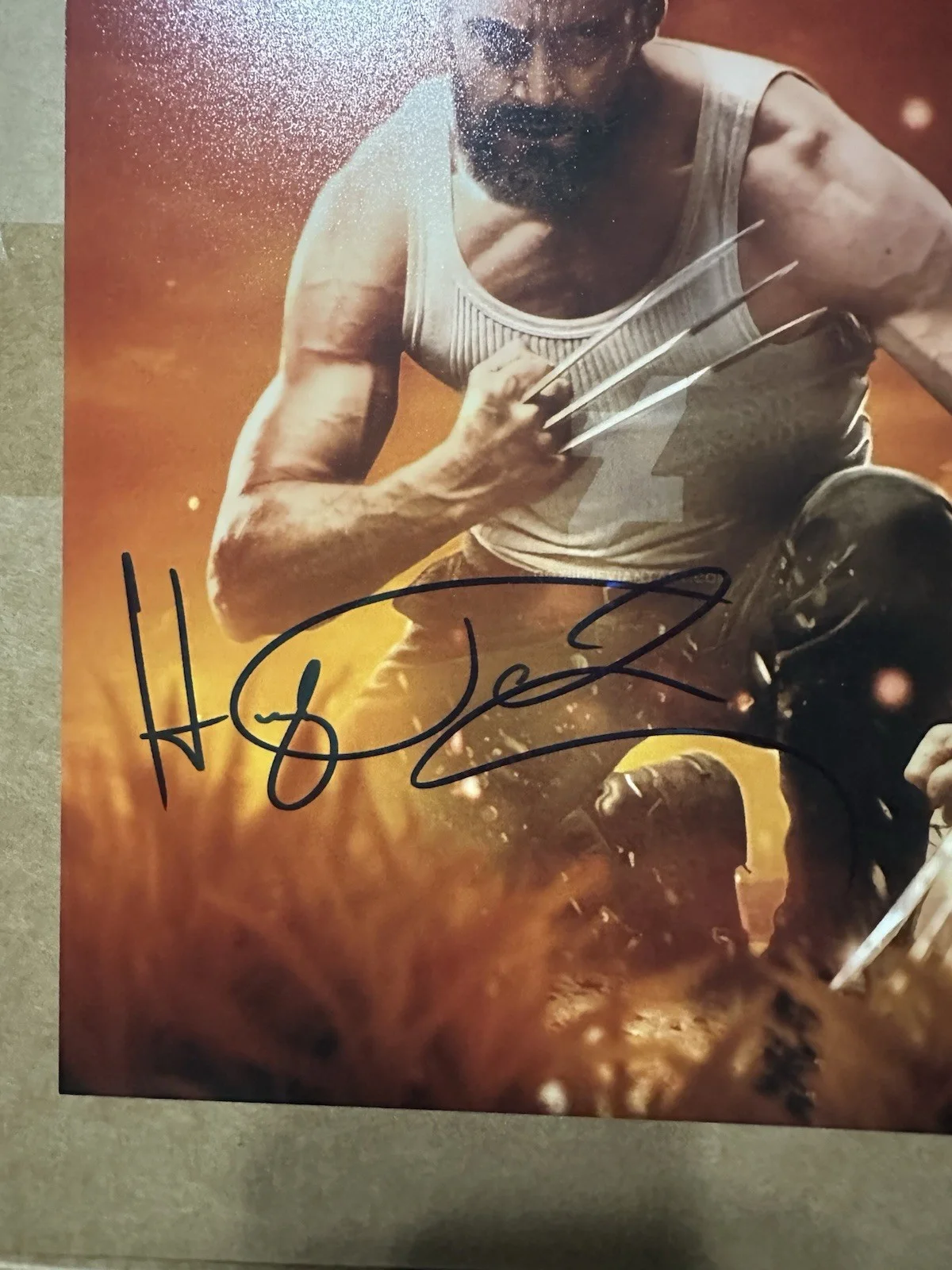 Hugh Jackman Wolverine Marvel autographed 8x10 photo with COA, image 2