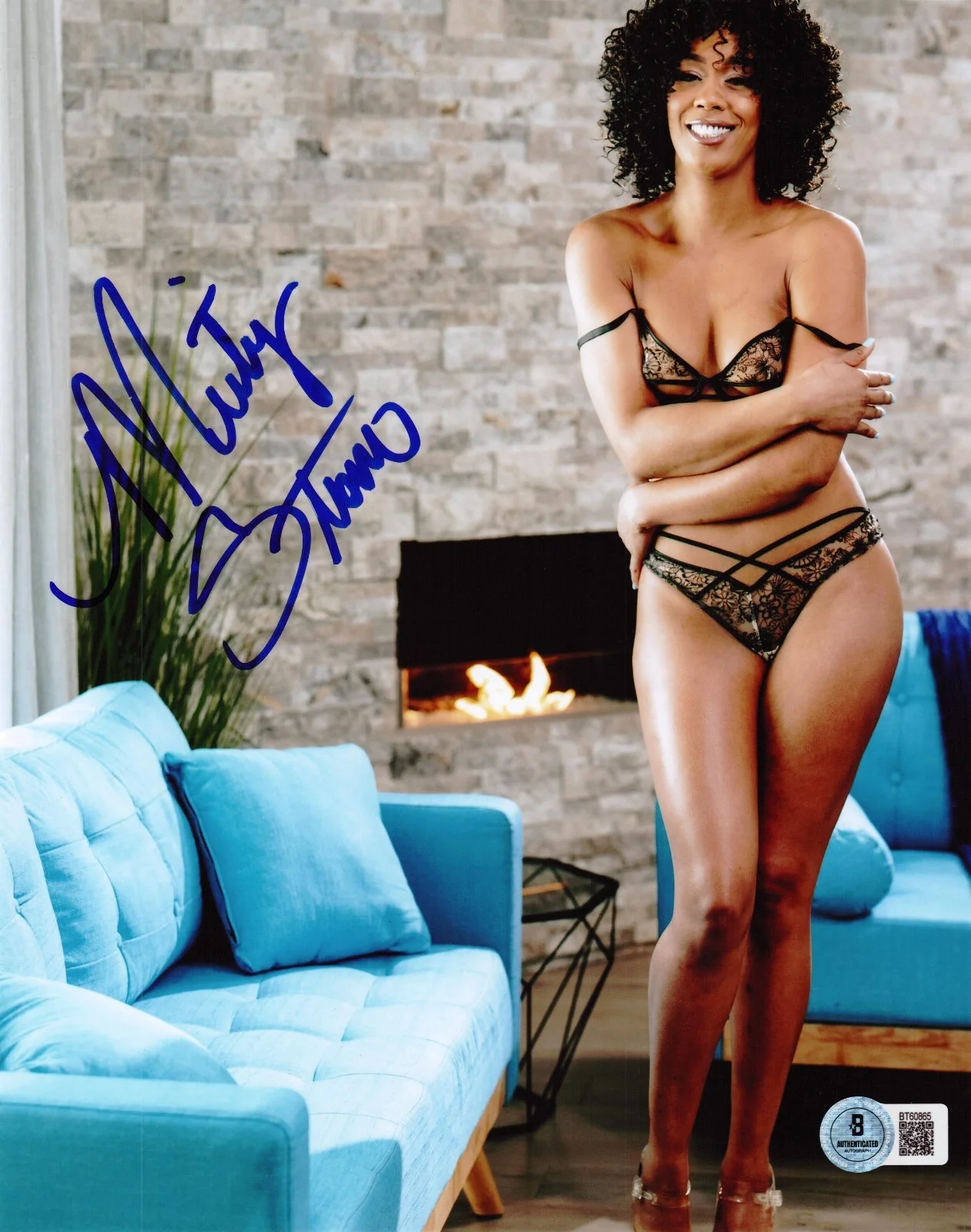 Misty Stone — Hot Sexy Misty Stone Signed 8x10 Photo Adult Star Authentic Autograph Beckett